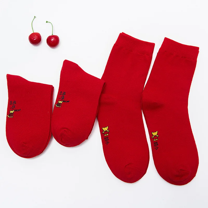 

Red Cotton Socks Women Harajuku Unisex red lucky socks couple universal Cartoon Animal Socks Funny Socks Comfortable Cotton