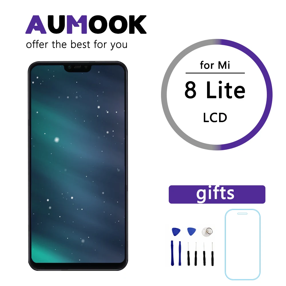 Goedkoop 6.26 inch Originele LCD voor Xiao mi mi 8 lite screen display Touch Screen Digitizer Vergadering Scherm Vervanging Voor Mi 8 jeugd LCD