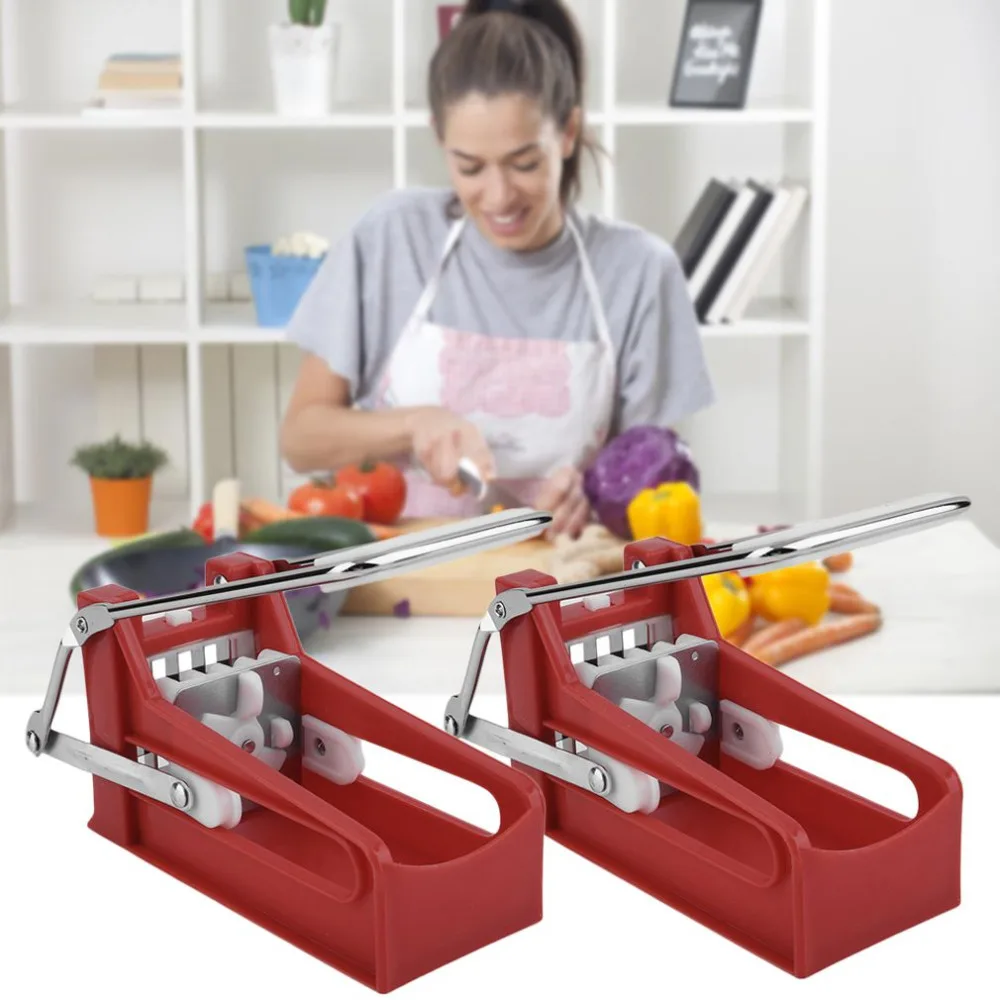Hand Push Type Potato Chipper French Fries Slicer Maker Vegetable Fruit Chip Cutting Device Stainless Steel