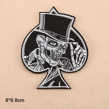 Sombrero de Calavera, chaqueta de pala MC, Freddy Jason en la parte trasera, sombrero de Halloween, bordado de hierro, ropa, parche para ropa