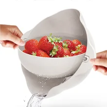 Кухонная корзина для мытья, миниатюрная, с двойным экраном, для фруктов, овощей, пластиковая, для умывальника, для утечки, корзина для слива, кухонные инструменты KC1729