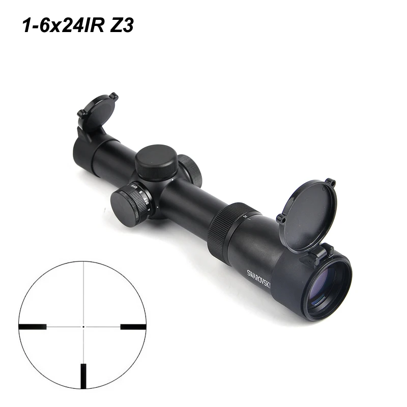 Bestsight Swarovskl 1-6x24IR Z3 привлекающий внимание тактический прицел короткие Снайпер область для страйкбола