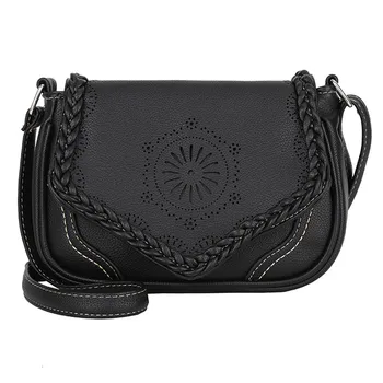 

Womens Bag Retro Leather Crossbody Hollow Shoulder Messenger Coin torebki damskie bags for women 2019 sac main femme