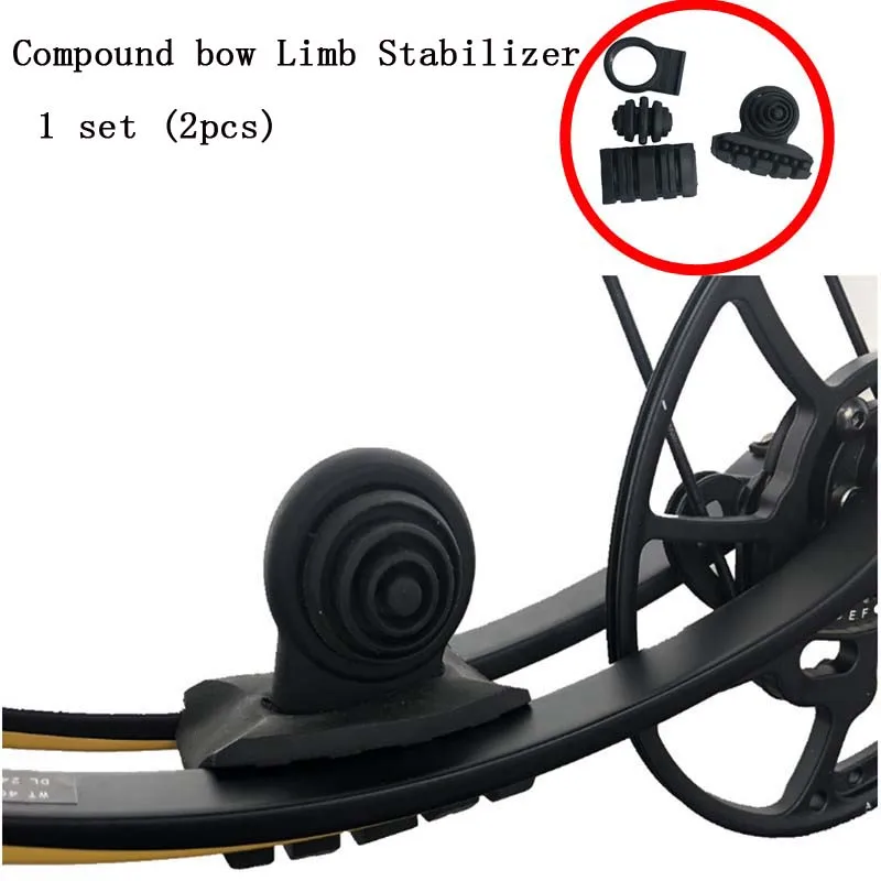 

Archery Compound Bow Limb Stabilizer Rubber Sliencer Bow Absorbing Damper Shooting