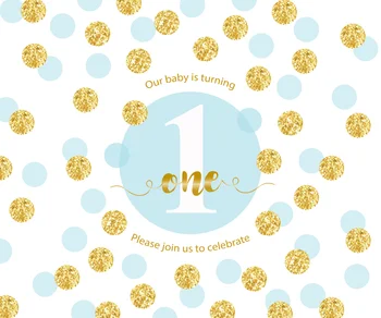 

Polka gold dots baby shower birthday party photo background, boys dector banner photography backdrops newborns party W-321