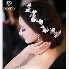 CC Hairband украшения для волос цветок Короны Диадемы Свадебные аксессуары для волос для женщин Кристалл ручной работы ювелирные изделия Романтический TS008