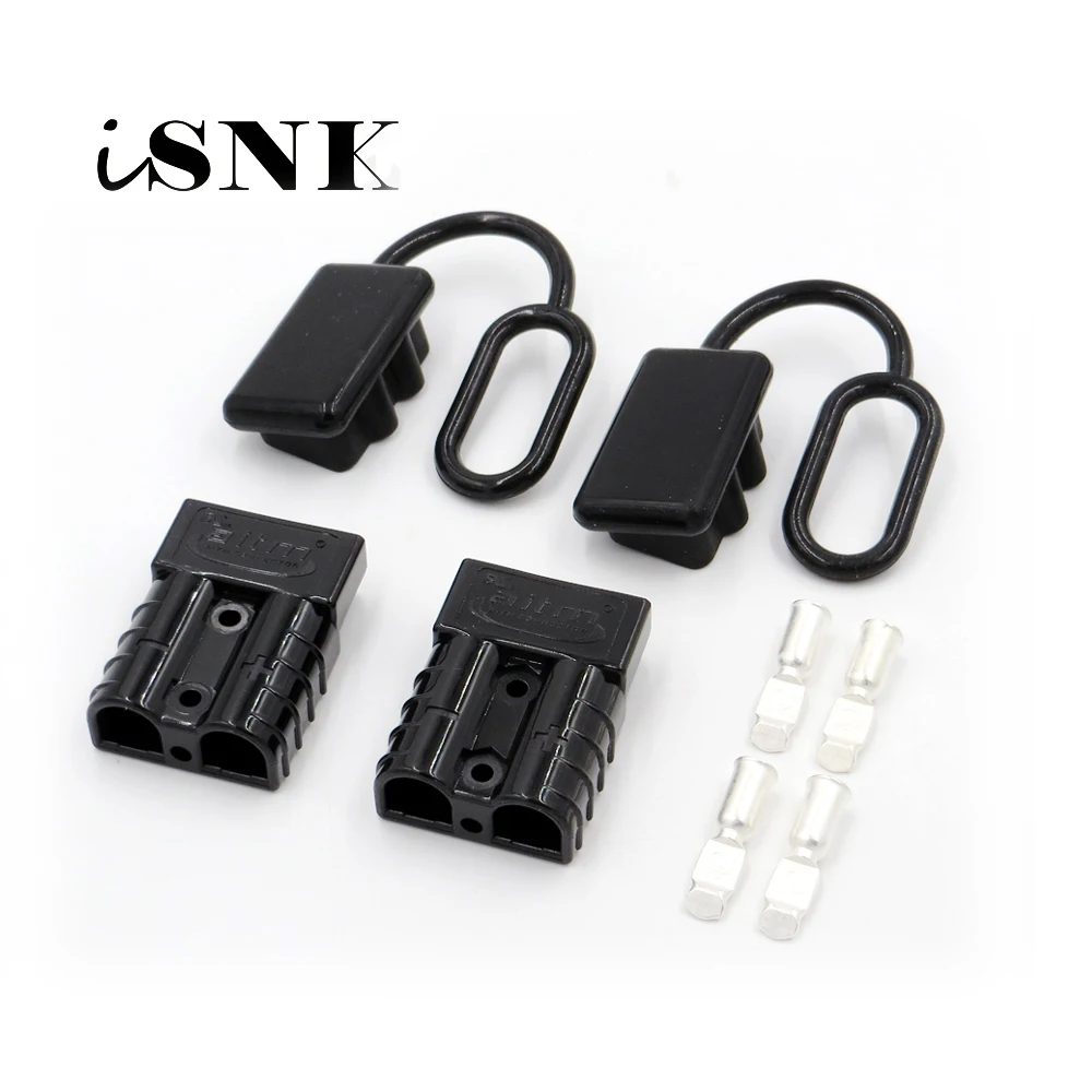 

2set SH50 plug connector + 2pcs soft Dust Cap Cover end Battery Quick Connect 50amp dual pole battery Disconnect Wire