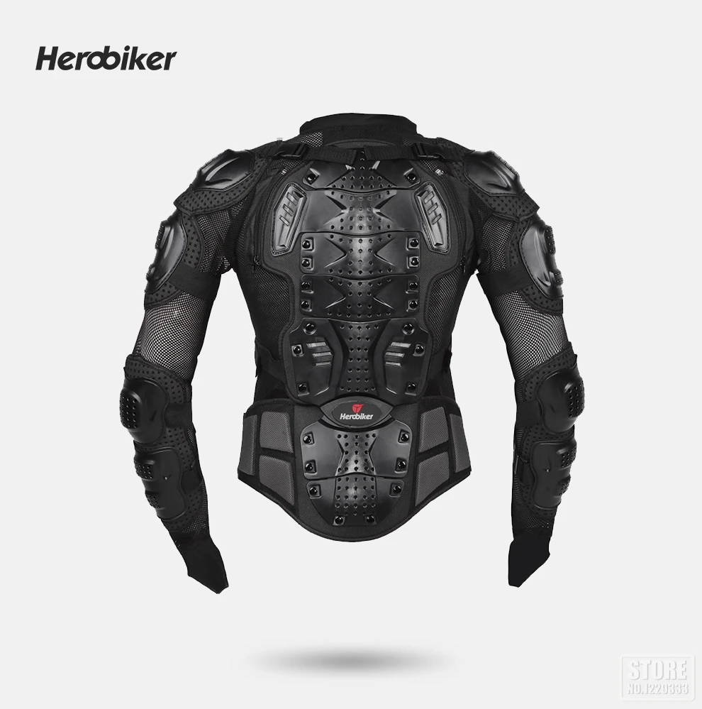 HEROBIKER мотоциклетная куртка полный корпус Броня оборудование Мотокросс внедорожный протектор Защитное снаряжение одежда S/M/L/XL/XXL/XXXL