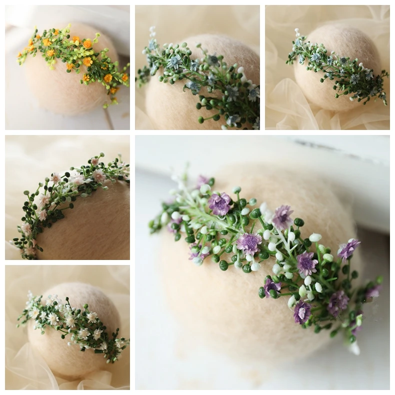 Flower garland eternal flower headdress newborn  photography props  bay girl headwear headbands shooting accessories