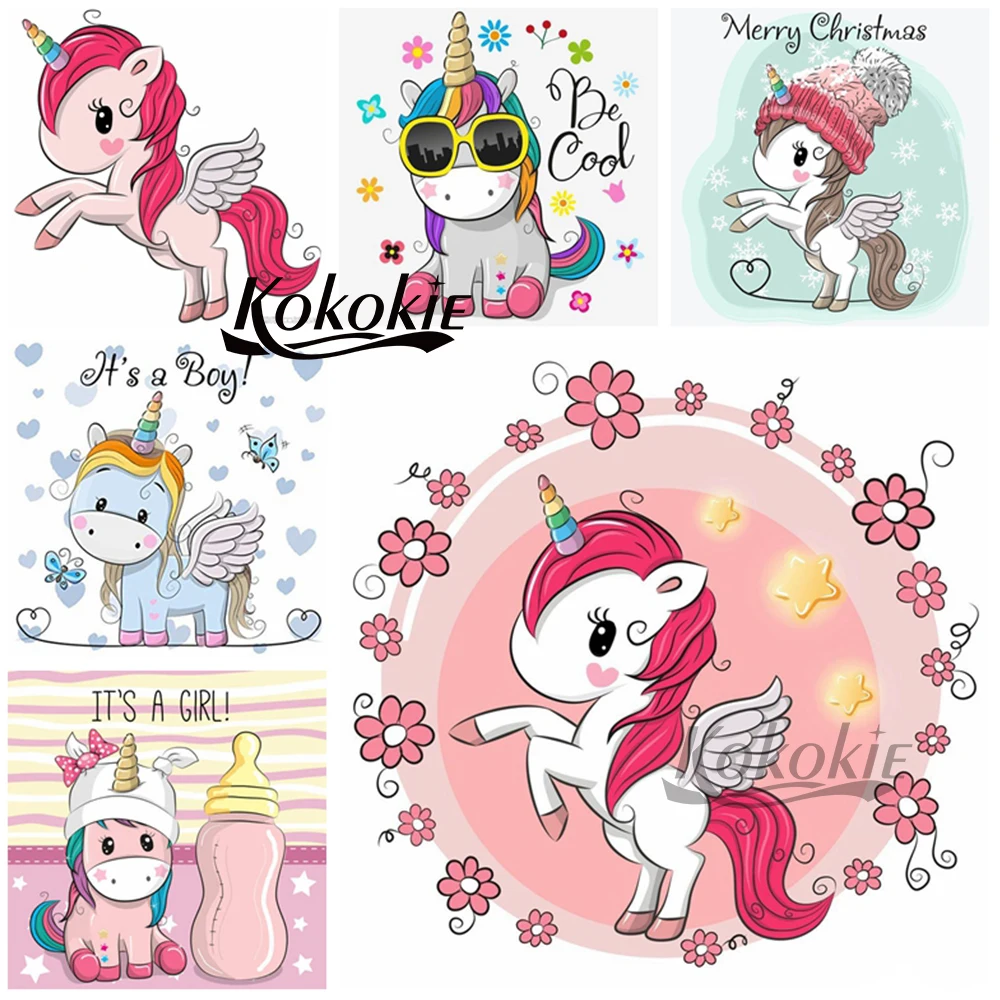 

cartoon unicorn embroidery full square Rhinestones pictures diamond mosaic sale diamond art home decoration 5d diamond-painting