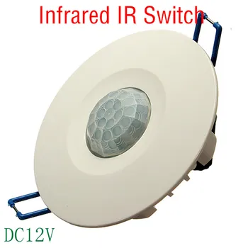 

Useful Adjustable DC12V Body Motion Sensor Ceiling Human Body Infrared IR Switch Module Auto On Off Lights Lamps CM077
