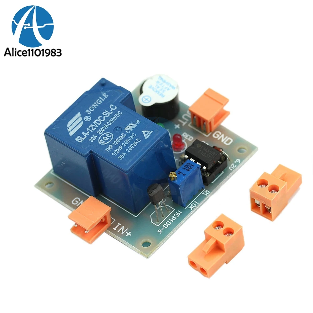 

LM358 Accumulator Sound Light Alarm Prevent Over Discharge Controller 12V Low Voltage Board Module