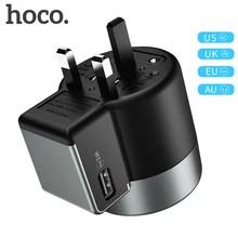 HOCO Универсальное зарядное устройство USB для samsung S10 S9 iphone Whirl 2 USB AC power портативное зарядное устройство для телефона адаптер EU US UK AU Plug