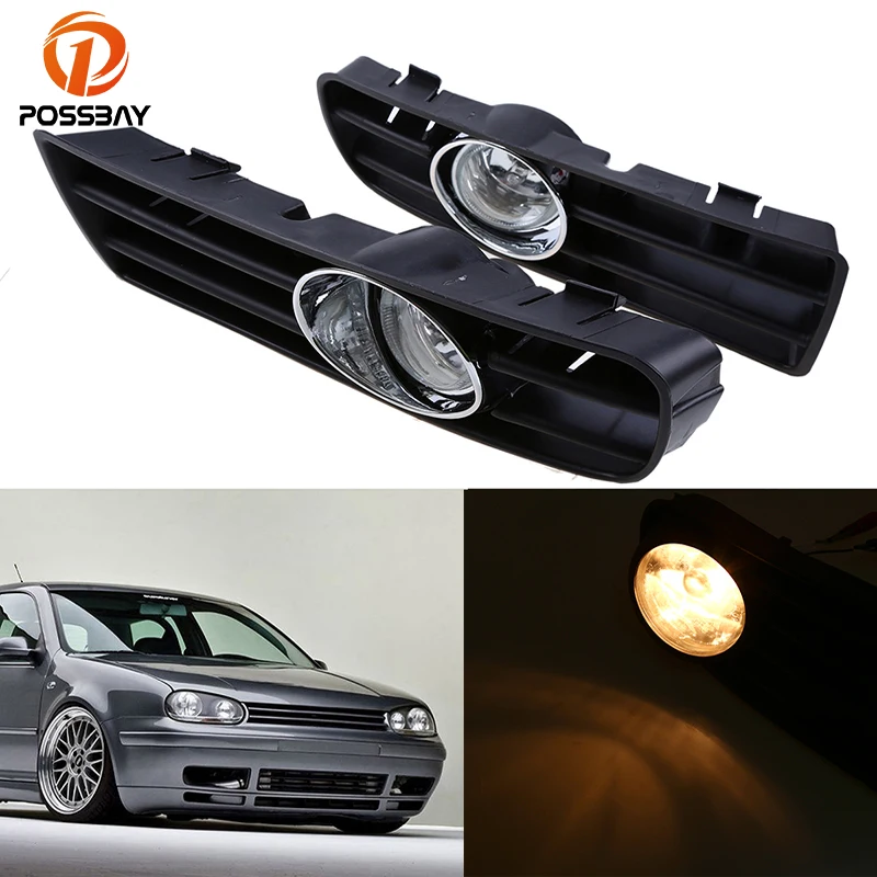 Kopen POSSBAY Auto Front Lower Bumper Mistlamp LED Dagrijverlichting voor VW Golf Variant 4 Motion 1998 2006 Halogeen Mistlampen