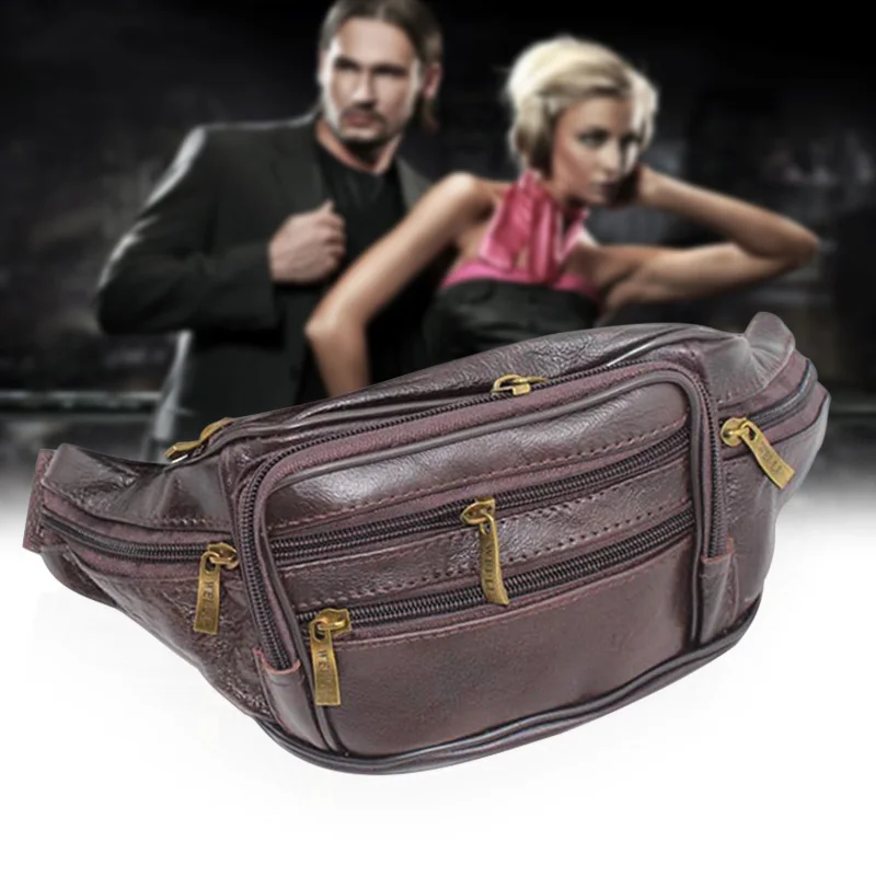 

2018 New Men Waist Bag Zipper Fashion Solid Color Soft Casual For Mobile Phone Money Outdoor BS88