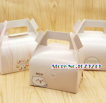 

Pink marble cut cake mooncake box with handle, marble paper Cheese biscuit box, Chocolate candy Mooncake boxes.50pcs/lot