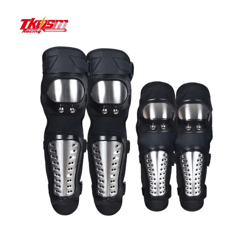 

TKOSM free shipping Off-road knee protection elbow motorcycle stainless steel kneecap and elbow guard set