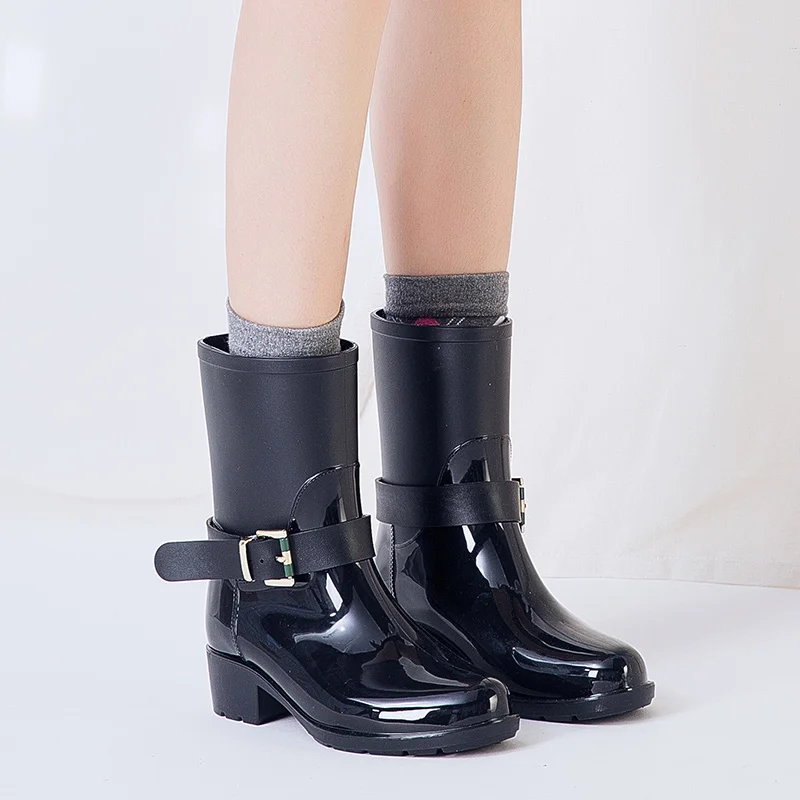 Rain Boots 2018 Waterproof Fashion Jelly Women Ankle Rubber Boot Elastic Band Solid Color Rainday Women Shoes Cute pink girl Rain Boots 2018 Waterproof Fashion Jelly Women Ankle Rubber Boot Elastic Band Solid Color Rainday Women Shoes Cute pink girl