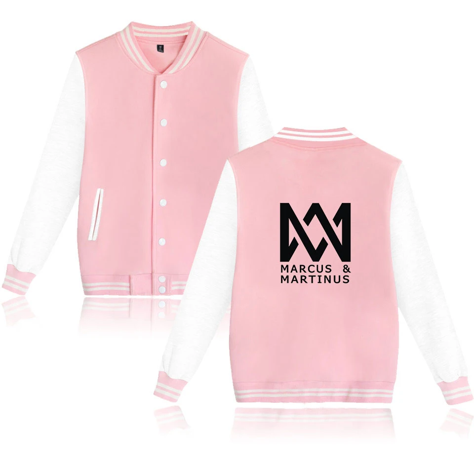 

New Fashion Marcus and Martinus Baseball Jacket Hoodies Cotton Blend Warm Sweatshirt College Hip Hop Hoodies Soft Jackets Coats