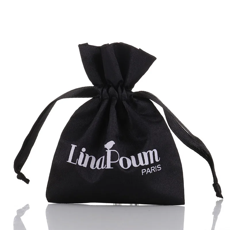 

Silk bags Jewelry Satin Bag Product Packaging Pouches Custom Logo Drawstring Bags Wholesale