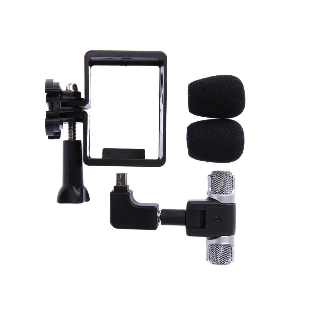 

Action Camera Side Open Housing Frame Case Shell Protector with Mini Microphone Adapter Camera MIC Kit for GoPro Hero 3 3+4