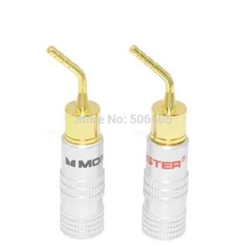 

Free shipping Gold Plated 2mm Pin type banana plugs 10pcs/lot