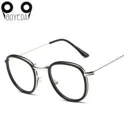 Boyeda новый раунд Оправы для очков Для женщин очки металла зрелище Рамки прозрачные линзы компьютер Очки оптический женский Класс Очки