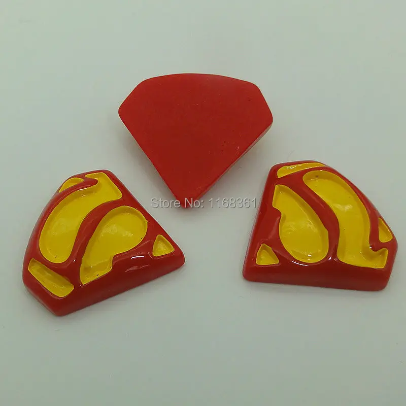 1pcs/lot resin flat back Halloween super man logo 27mm Cabochons Scrapbooking Hair Bow DIY Christmas decration C110-6