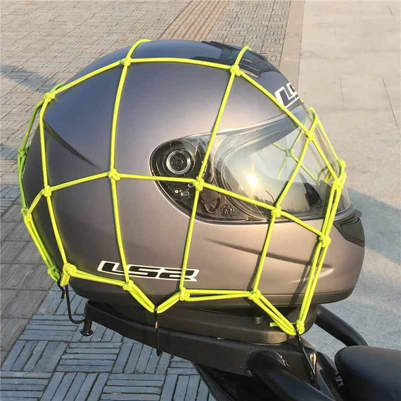Sungpunet 6/ crochets pour moto Enfonc/é du r/éservoir de carburant en maille filet casque de bagages en maille filet Bungee Mesh Noir