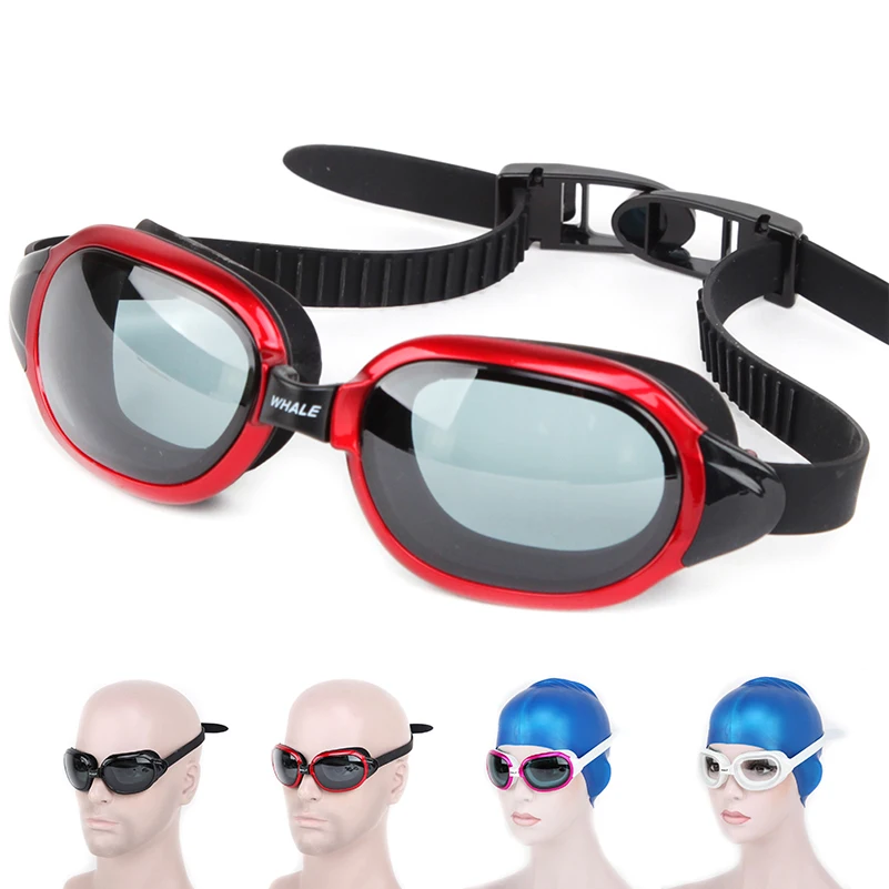 Whale cf8600 профессиональные бренды для мужчин и женщин Водонепроницаемые силиконовые очки для плавания очки Анти-туман УФ очки для плавания с коробкой