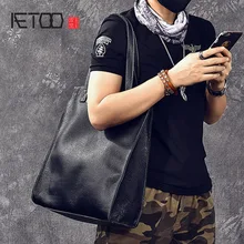 AETOO Unisex top layer soft leather tote bag Vintage handmade leather handbag shoulder bag AETOO Unisex top layer soft leather tote bag Vintage handmade leather handbag shoulder bag