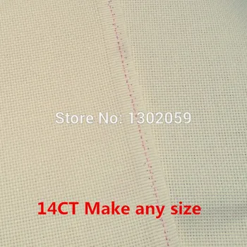 

Size :150X100cm ---14CT---Embroidery Fabric Aida Cloth Cross Stitch Canvas Light Beige Ivory Buff Cream-Coloured