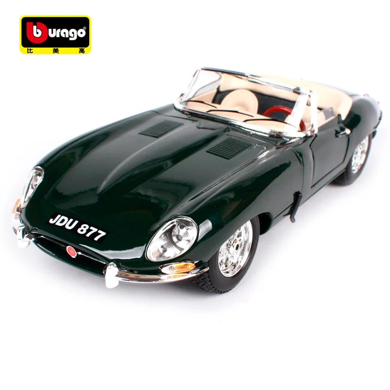 Bburago 1:18 Jaguar e-тип Кабриолет купе ретро классический автомобиль литая под давлением модель автомобиля игрушка Новинка в коробке 12046