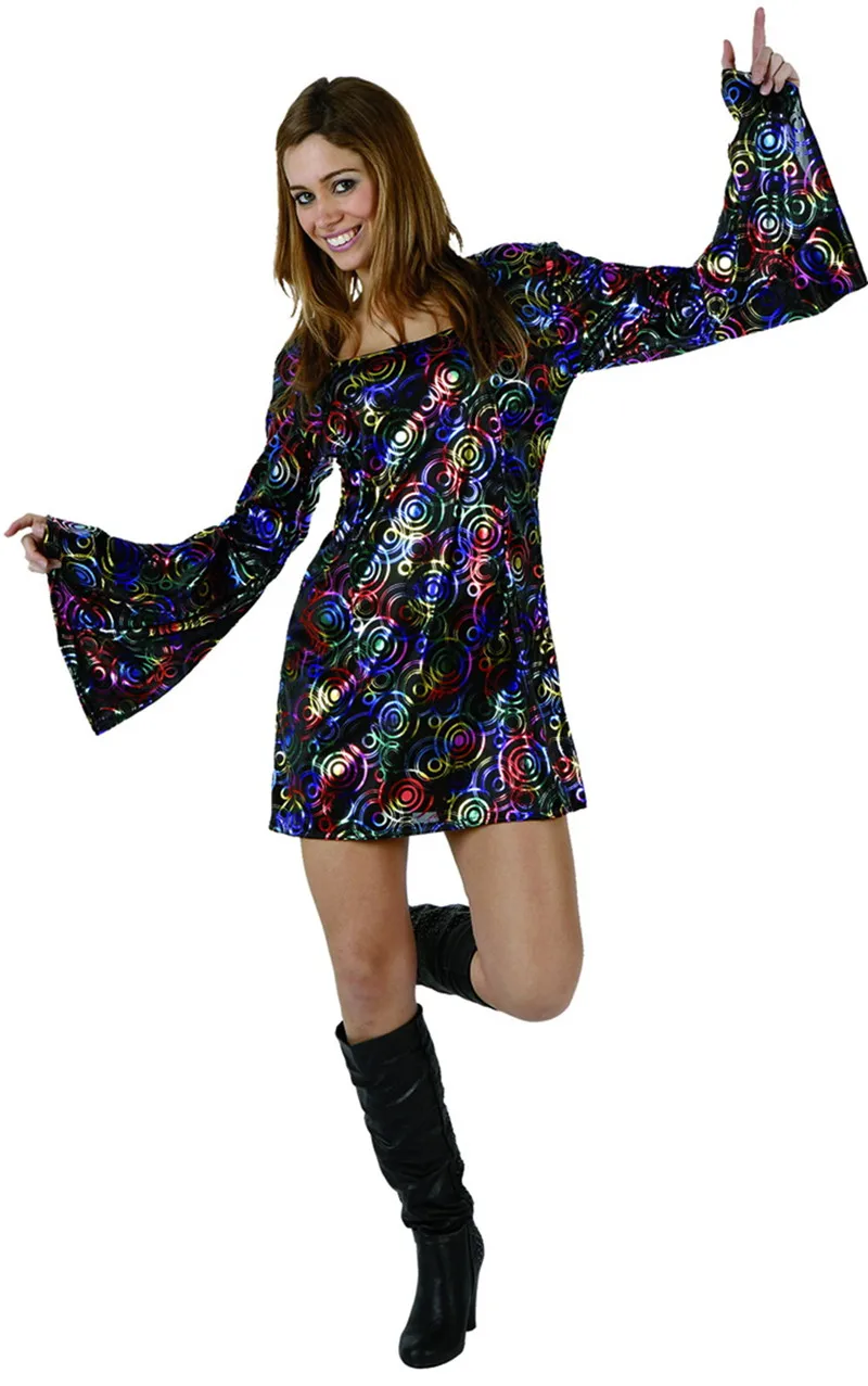 

Wholesale - New Carnival Disco Costume for Women Cosplay Party Clothing Knitted Disco Dancer Costumes Black Color