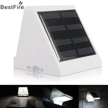 Outdoor waterproof solar fence lamp villa wall solar wall lamp 4LED triangle light