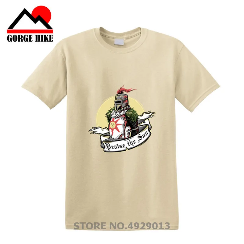 

Adventure style Summer Fashion Men T-Shirts Dark Souls Arteries Praise The Sun Print T Shirt Casual Cool Tops Tee shirt harajuk