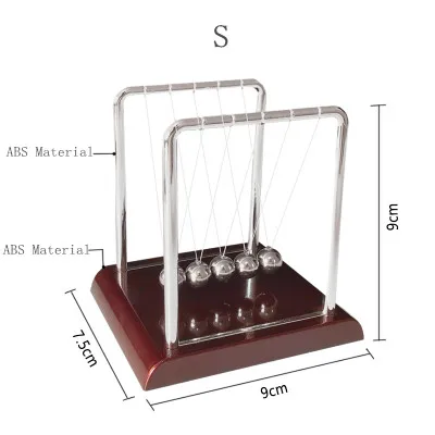 Балансирующий шар Newton Swing Ball Магнитный бампер мяч Колыбель Физика Наука Маятник стол забавная игрушка ремесло подарок на день рождения - Цвет: S