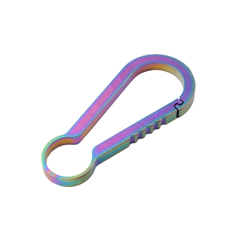 

Titanium alloy keychain EDC backpack buckle mini hanging buckle large high strength corrosion resistance maximum load 25 kg