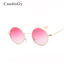 Мода 2019 Новое поступление круглый прозрачный розовый солнцезащитные очки Для женщин Брендовая Дизайнерская обувь Для мужчин винтажная