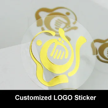 

Customized Company Logo Gold/Silver Transparent Sticker Company QR Code Sticker Brand Label Colorful PVC Stickers Wholesale