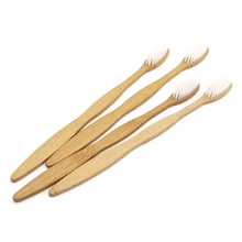 DR. PERFECT 50 шт./лот изогнутая стильная бамбуковая зубная щетка мягкая Экологичная деревянная зубная щетка для ухода за полостью рта Мягкая Белая Щетина BPA Free