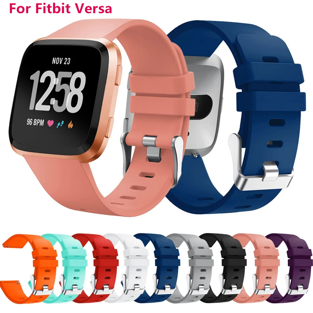 

Silicone Replacement Band For Fitbit Versa Strap Unisex Sport Pure Color Smart watch Bracelet WatchStrap Belt for Fit bit Versa