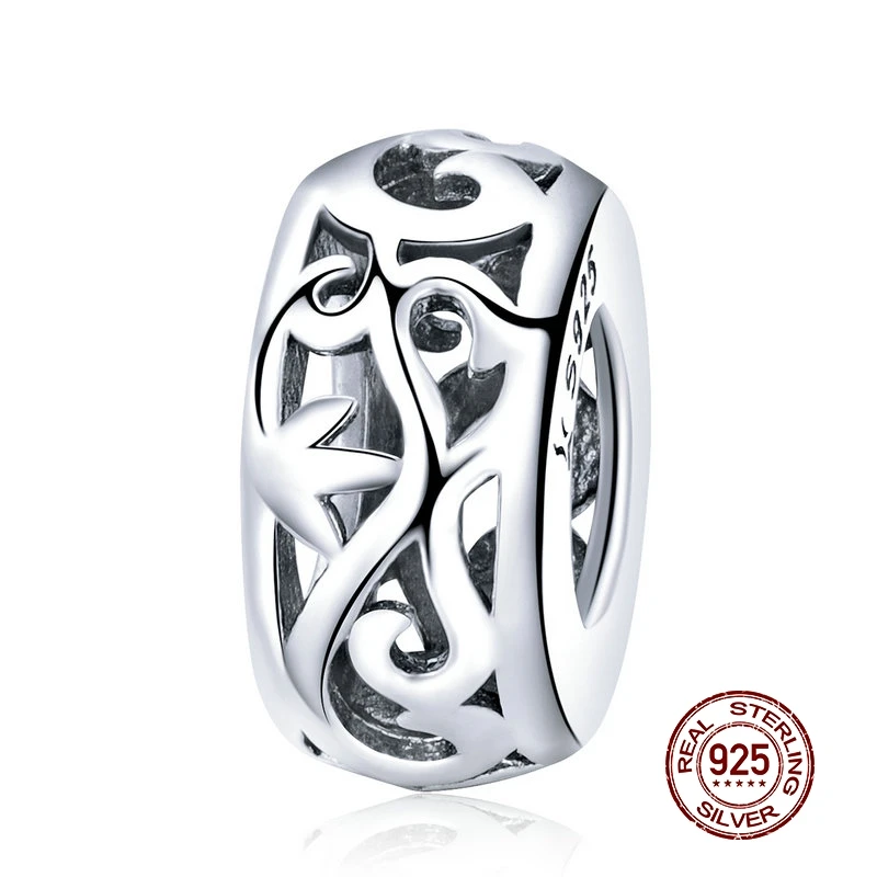 

MOWIMO 100% 925 Sterling Silver Curling Grass Charms Beads Fit Original Silver Bracelets Pendant DIY Jewelry Accessories BKC716