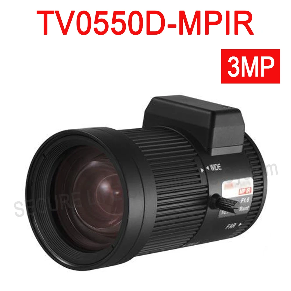 

Hik cctv camera lens TV0550D-MPIR Vari-focal Auto Iris DC Drive 3MP IR Aspherical Lens 5-50mm