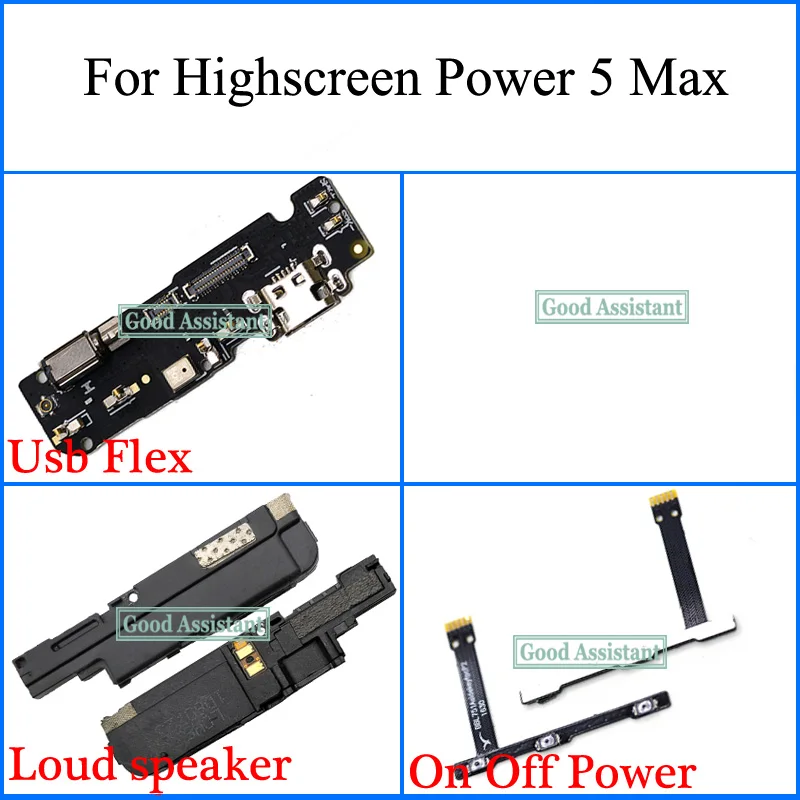 

For Highscreen Power 5 Max Usb Flex Loud speaker On Off Power Flex Cable For Highscreen Power Five Max