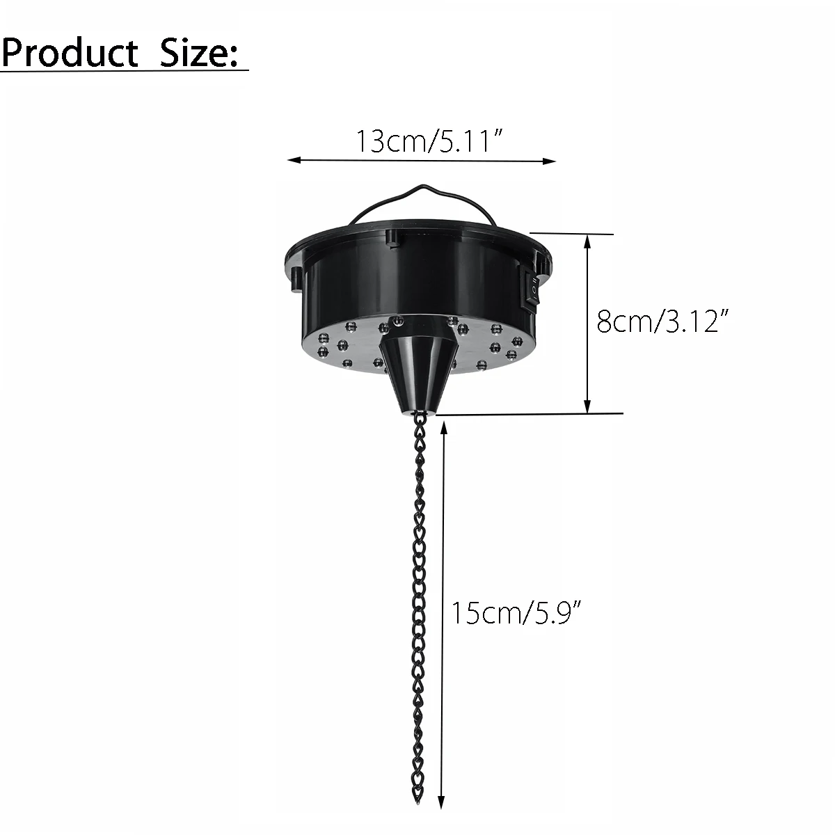 Bola de Discoteca Controle de Som Pendurado para Disco Luzes Vidro Rotativo Espelho Motor Reflexão Bola dj Festa Luz 18 Led 7 Efeito de Iluminação de palco
