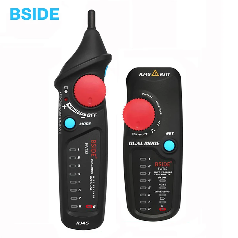 

BSIDE FWT82 RJ11 RJ45 Cat5 Cat6 Telephone Wire Tracker Tracer Toner Ethernet LAN Network Cable Tester Detector Line Finder