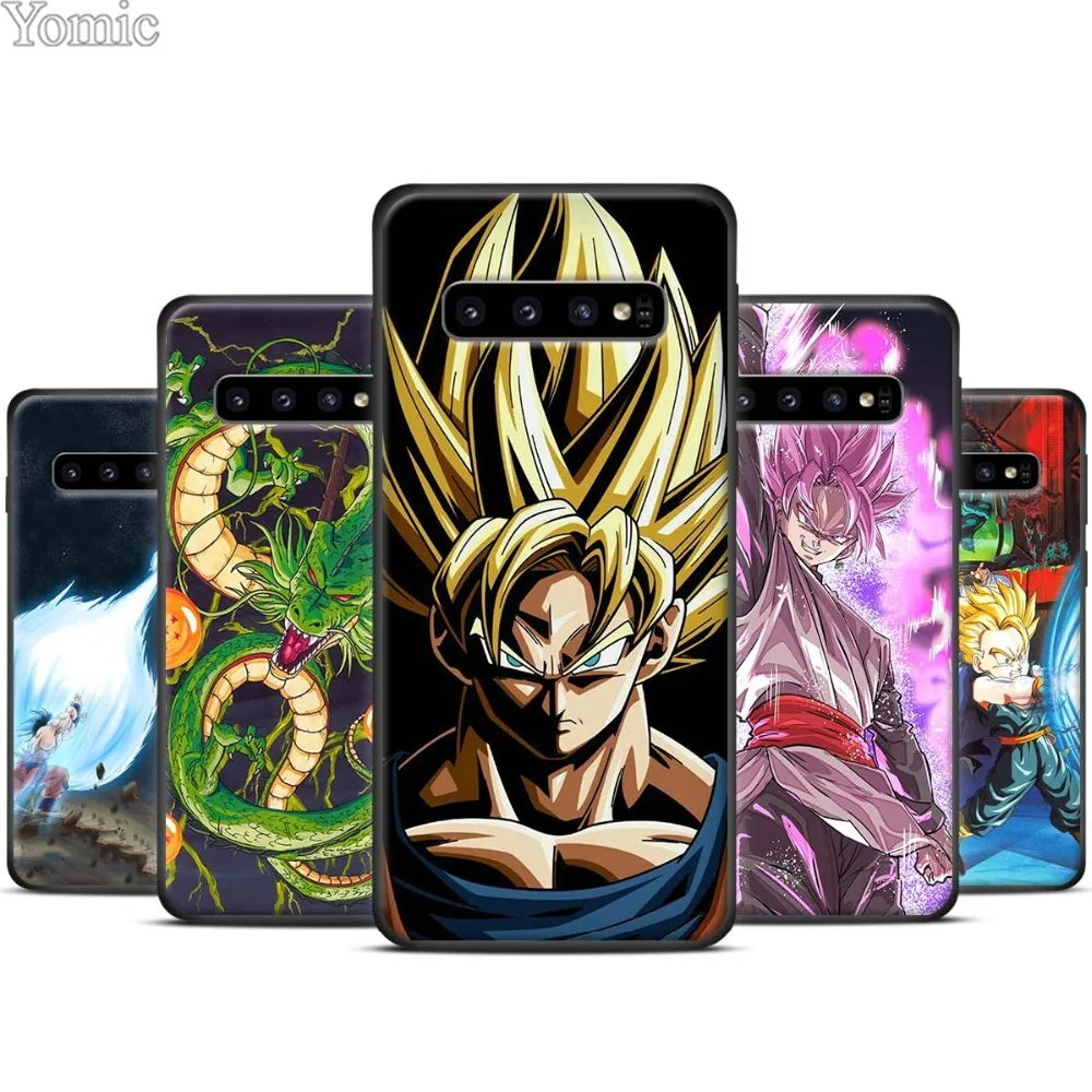 

Dragon Ball Z poster Black Silicone Case for Samsung Galaxy S10 S10e S8 S9 Plus S7 A40 A50 A70 Note 8 9 Soft Cover Case Coque
