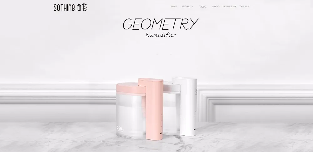 Xiaomi Sothing Desktop humidifier Ultrasound mute USB charge 260ML Transparent Tank Two humidification modes Desktop Diffuser (1)