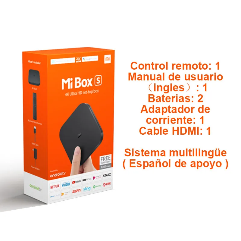 Xiaomi mi box s smart tv android 8 1 четырехъядерный процессор 2G 8G 4K HDR WIFI Google Cast Netflix
